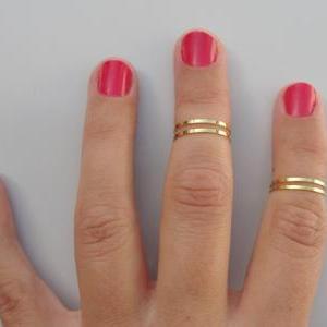 4 Above The Knuckle Rings - Plain Band Knuckle..